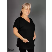 Fekete pamut felső-unisex