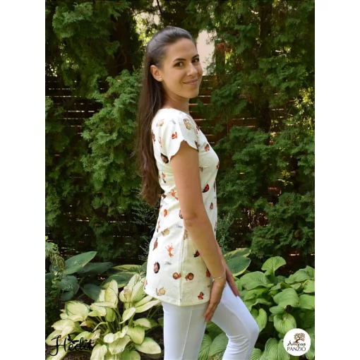 Viktória tunika - erdei állatos - XL