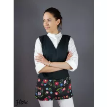 Fekete, kalocsai mintás lapköpeny