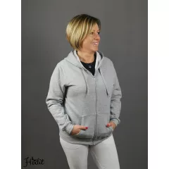 Szürke kapucnis pulóver - unisex