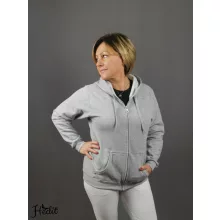 Szürke kapucnis pulóver - unisex