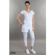 Vera tunika, cipzáros, kereknyakú női munkaruha, nővér tunika