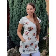Viktória tunika - karácsonyi mintás - L
