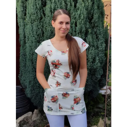 Viktória tunika - karácsonyi mintás - XL