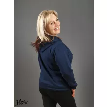 Sötétkék kapucnis pulóver - unisex